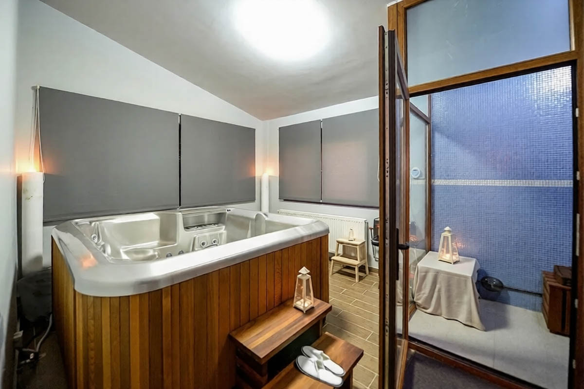 A view of the home spa